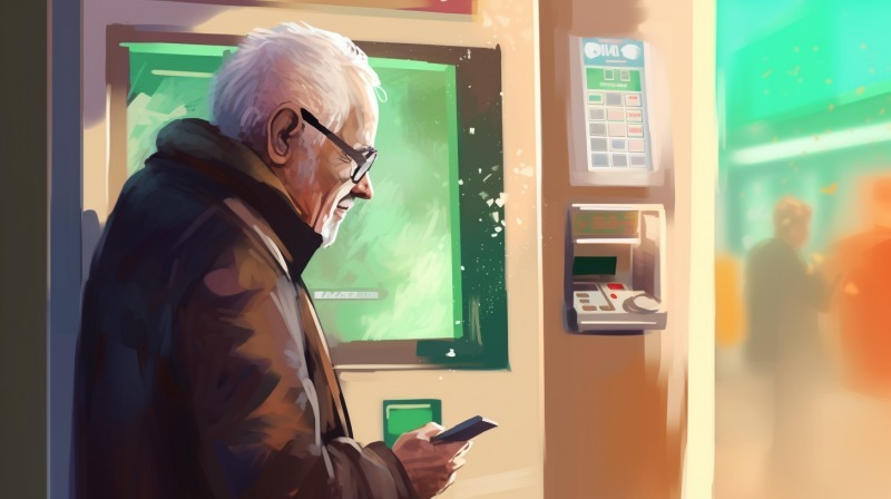 Бравый пенсионер сражался с банкоматом, но проиграл